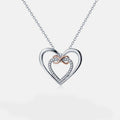 Sterling Silver Heart Zircon Necklace