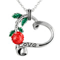 Mother-of-Pearl Garden Heart Necklace