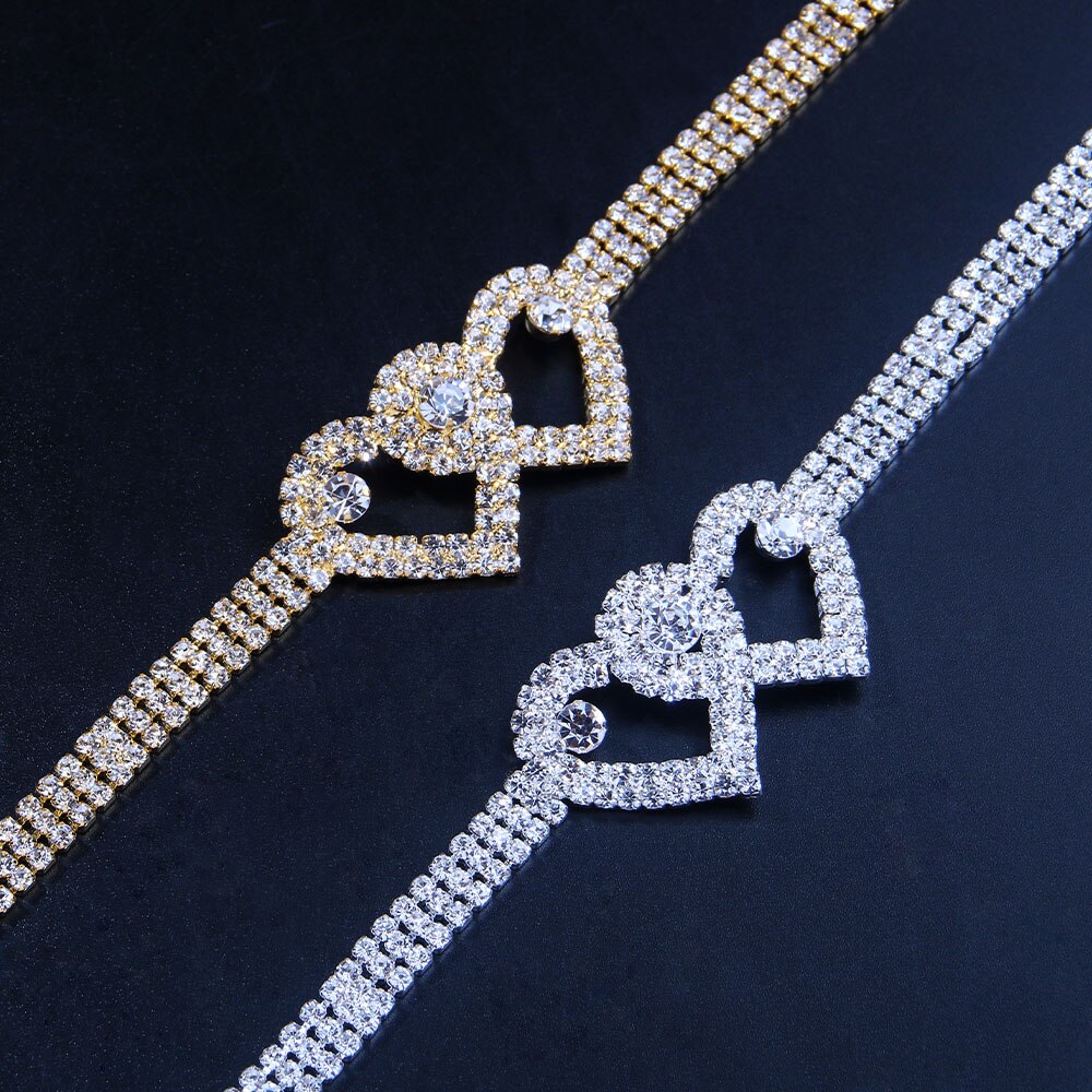 Double Heart Anklet