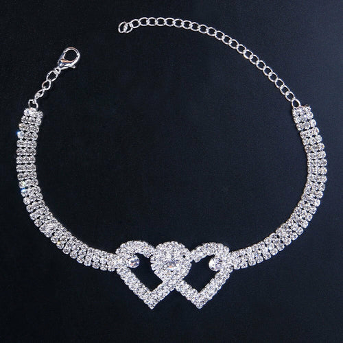Double Heart Anklet