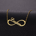 Custom Name Infinity Necklaces Women Family Mather Personalized Stainless Steel Two Name Birth Date Necklace Jewelry Best Gift