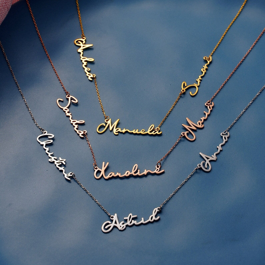 Personalized Multiple Name Necklace – personalization detail