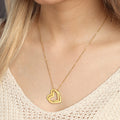 Personalized Mother’s Heart Name Necklace – Rose gold plated finish