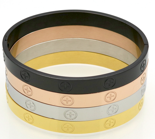 Black Engraved Love Bracelet